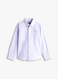 Blue Stretch Cotton Poplin Shirt  Boys