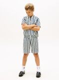 Multi Linen Blend Stripe Relaxed Shorts  Boys