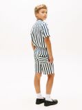 Multi Linen Blend Stripe Relaxed Shorts  Boys