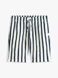 Multi Linen Blend Stripe Relaxed Shorts  Boys
