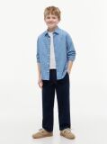 Blue Essential Loose Twill Trousers  Boys