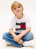 White Heritage Flag Print Jersey T-Shirt  Boys