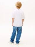 White Heritage Flag Print Jersey T-Shirt  Boys