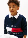 Blue Heritage Colour-Blocked Flag Long Sleeve Polo Shirt  Boys