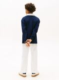 Blue Heritage Colour-Blocked Flag Long Sleeve Polo Shirt  Boys