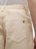 Beige Herringbone Barrel Leg Twill Trousers  Boys