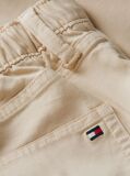 Beige Herringbone Barrel Leg Twill Trousers  Boys