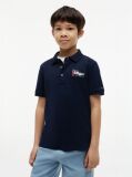Blue Regular Fit Graphic Embroidery Polo Shirt  Boys