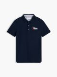 Blue Regular Fit Graphic Embroidery Polo Shirt  Boys