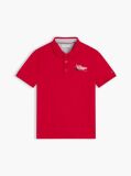 Red Regular Fit Graphic Embroidery Polo Shirt  Boys