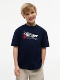 Blue Logo Embroidery Pique T-Shirt  Boys