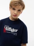 Blue Logo Embroidery Pique T-Shirt  Boys