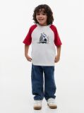 Red Logo Colour-Blocked Raglan Sleeve T-Shirt  Boys
