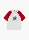 Red Logo Colour-Blocked Raglan Sleeve T-Shirt  Boys