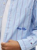 Multi Regular Fit Stripe Logo Embroidery Poplin Shirt  Boys