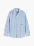 Multi Regular Fit Stripe Logo Embroidery Poplin Shirt  Boys