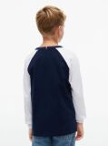 Blue Colour-Blocked Varsity Logo T-Shirt  Boys