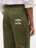 Green Herringbone Relaxed Twill Trousers  Boys