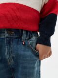 Blue Graphic Elasticated Waist Wide Leg Jeans  Boys