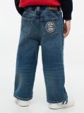 Blue Graphic Elasticated Waist Wide Leg Jeans  Boys