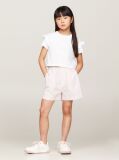 White Heart Flag Ruffle Sleeve Relaxed T-Shirt  Girls