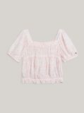 Pink Ditsy Floral Print Cropped Top  Girls
