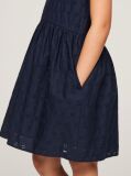 Blue TH Monogram Broderie Anglaise Sleeveless Dress  Girls