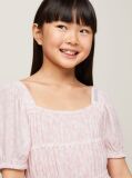 Pink Ditsy Floral Print Dress And Scrunchie Set  Girls