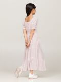Pink Ditsy Floral Print Dress And Scrunchie Set  Girls