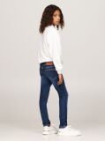Blue Skinny Mid Wash Faded Jeans  Girls