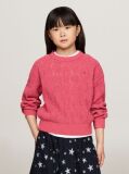 Red Chenille Open Knit Relaxed Jumper  Girls