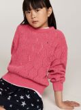 Red Chenille Open Knit Relaxed Jumper  Girls
