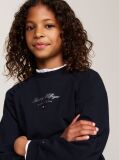Blue Script Logo Relaxed Sweatshirt  Girls
