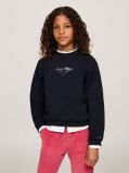 Blue Script Logo Relaxed Sweatshirt  Girls