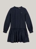 Blue Hilfiger Monotype Broderie Anglaise Dress  Girls