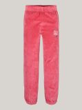 Red Velour Cuffed Joggers  Girls