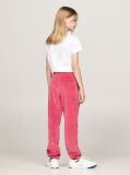 Red Velour Cuffed Joggers  Girls