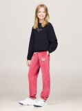 Red Velour Cuffed Joggers  Girls