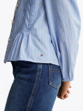 Blue Stripe Pleated Blouse  Girls
