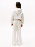 White Logo Embroidery Wide Leg Joggers  Girls