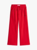 Red Logo Embroidery Wide Leg Joggers  Girls