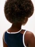 Blue Crew Neck Sleeveless Skater Dress  Girls
