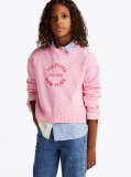 Pink Logo Crew Neck Jumper  Girls