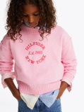 Pink Logo Crew Neck Jumper  Girls
