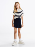 Blue Mini Cable Knit Skirt  Girls