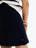 Blue Mini Cable Knit Skirt  Girls