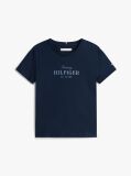 Blue Glitter Logo Crew Neck T-Shirt  Girls