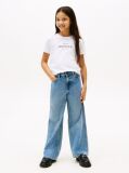 White Glitter Logo Crew Neck T-Shirt  Girls