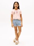 Pink Varsity Crew Neck T-Shirt  Girls