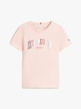 Pink Varsity Crew Neck T-Shirt  Girls